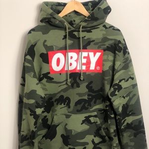 OBEY Camoflauge Hoodie Size Large